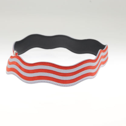 Fendi Zig Zag Shoulder Strap Leather, ORANGE, LEATHER, Straps