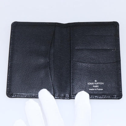 Louis Vuitton pocket organizer Leather, BLACK, LEATHER, Card Holders
