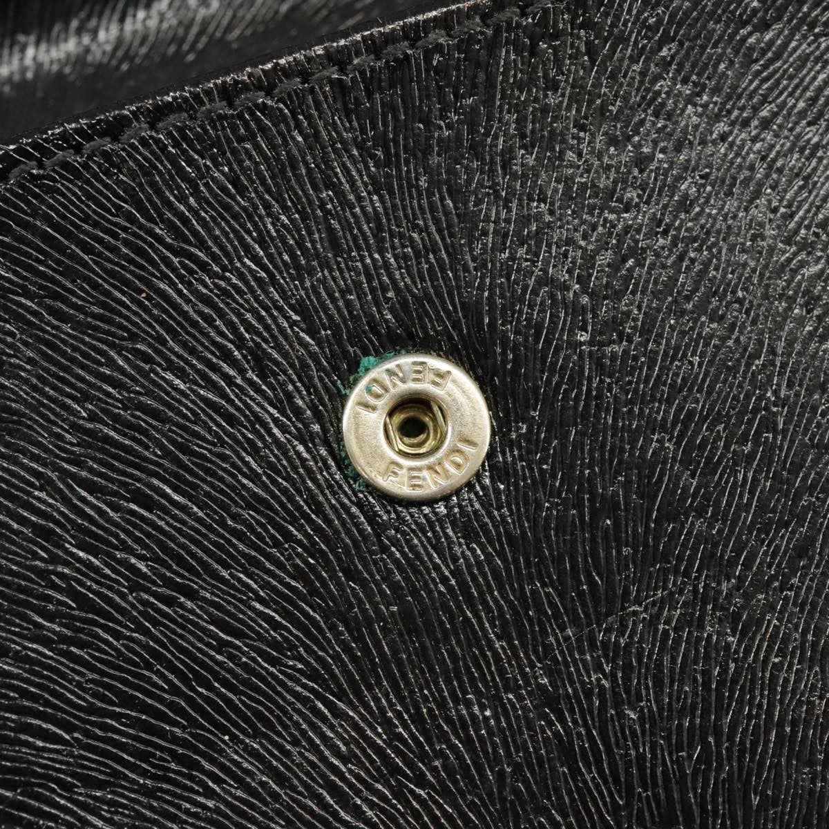 Fendi Bifold Flat Wallet Joshua Vides Printed Leather, BLACK, LEATHER, Wallets