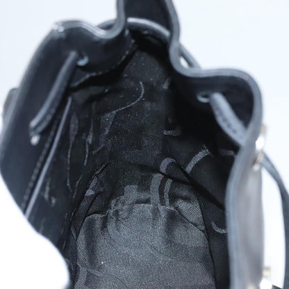 Salvatore Ferragamo Gancini Flap Drawstring Backpack Leather, BLACK, LEATHER, Backpack