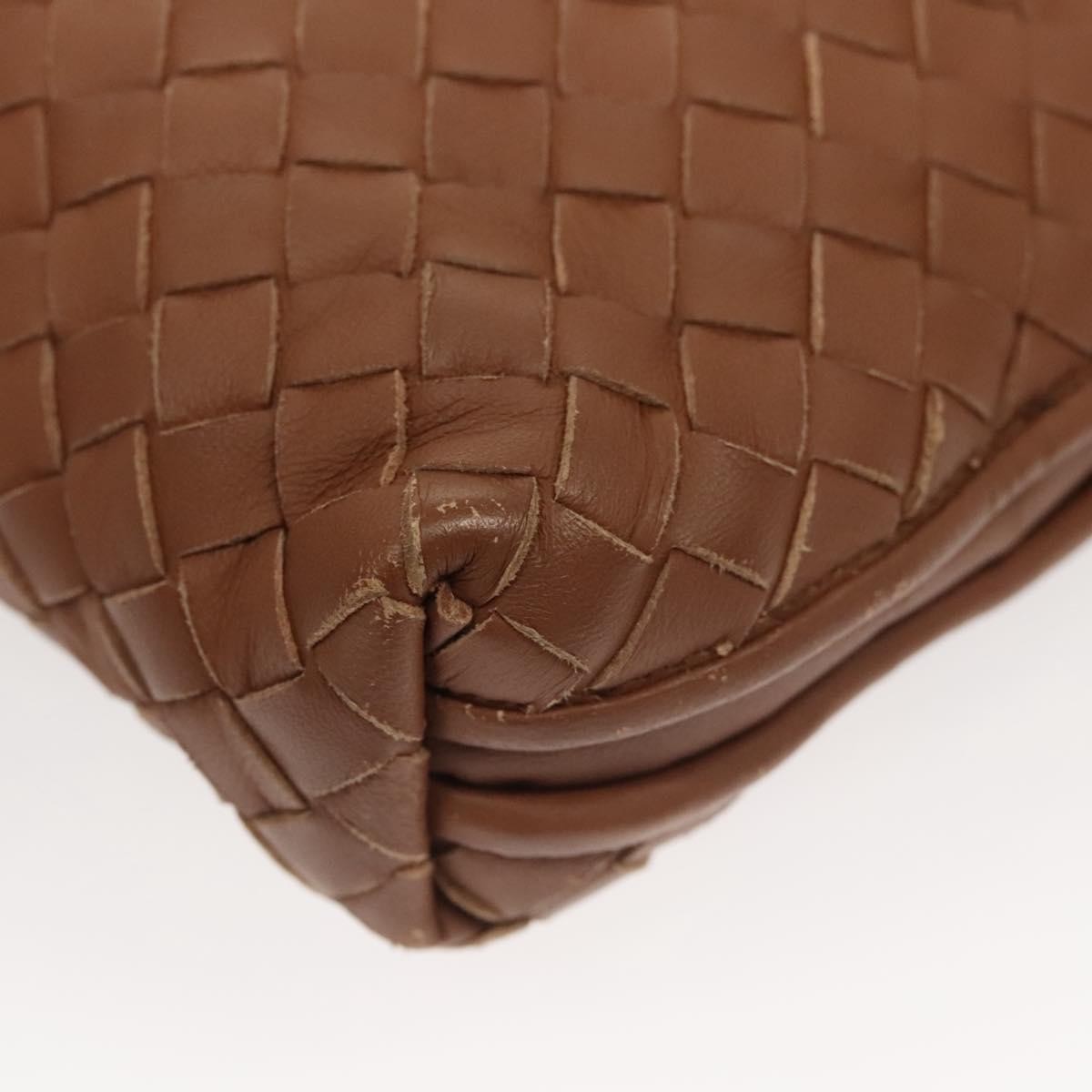 Bottega Veneta Intrecciato Leather, BROWN, LEATHER, Handbag