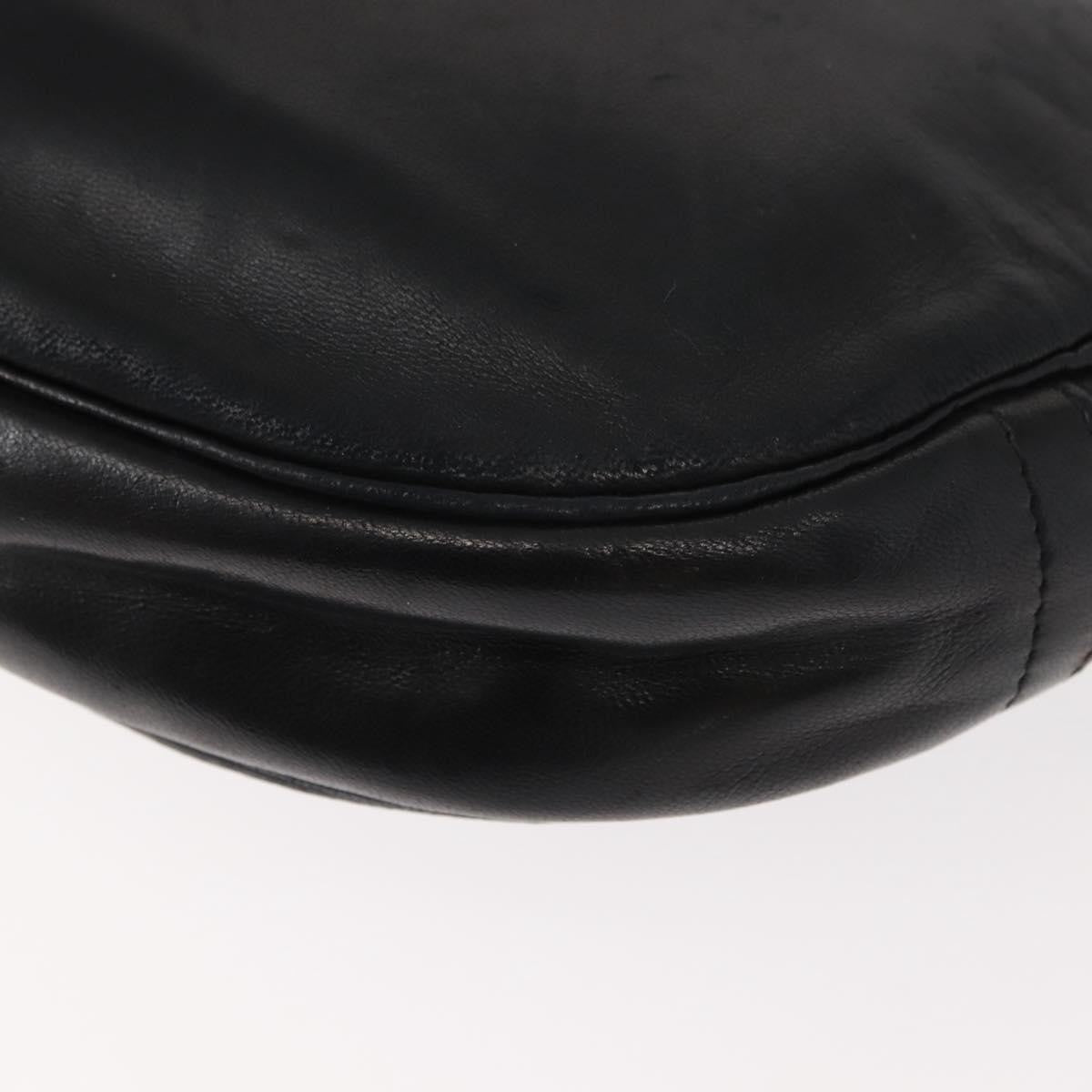 Christian Dior Vintage CD Chain  Shoulder Bag Leather, BLACK, LEATHER, Shoulder bag