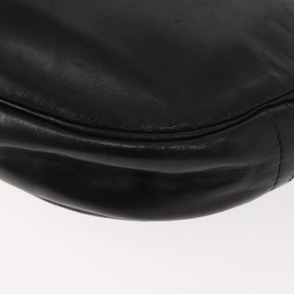 Christian Dior Vintage CD Chain  Shoulder Bag Leather, BLACK, LEATHER, Shoulder bag