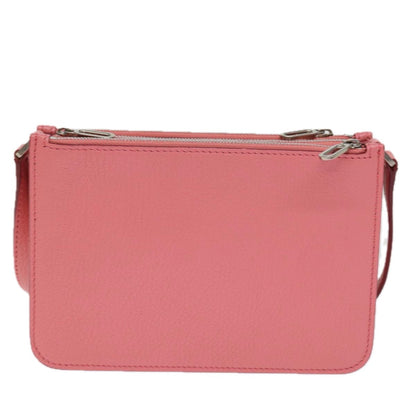 Burberry Penhurst Triple Zip Crossbody Leather, PINK, LEATHER, Shoulder bag