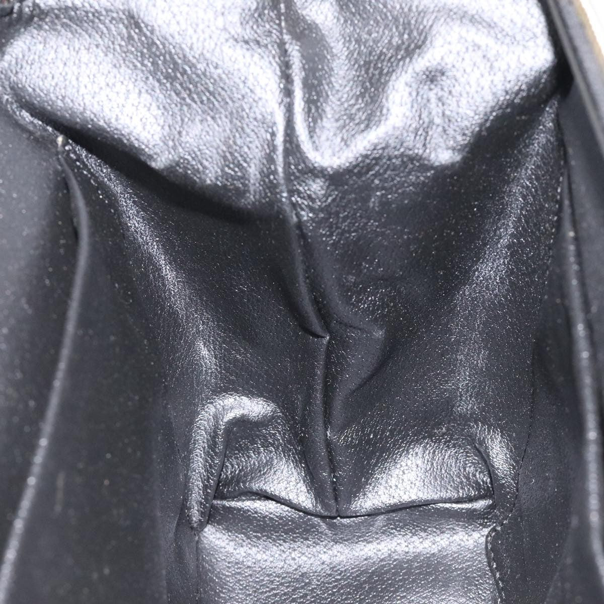 Celine Macadam Pochette Canvas and Leather, BLACK, CANVAS, Clutche & pouche