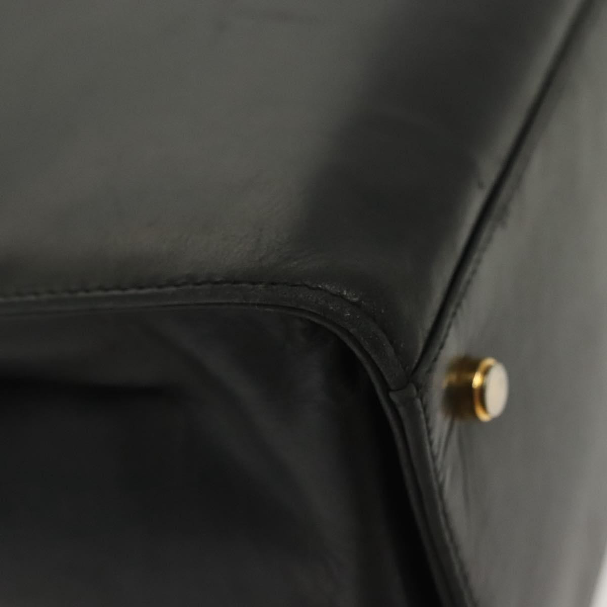 Salvatore Ferragamo Gancini Shoulder Bag Leather, BLACK, LEATHER, Shoulder bag