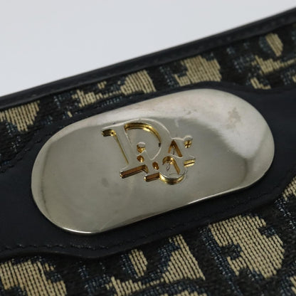 Christian Dior Vintage Trotter Shoulder Bag Canvas, NAVY, CANVAS, Shoulder bag
