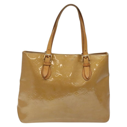 Louis Vuitton Brentwood Handbag Monogram Vernis, BEIGE, PATENT_LEATHER, Shoulder bag