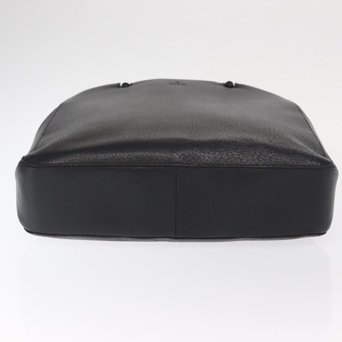 Gucci Vintage Bamboo Handle Tote Leather, BLACK, LEATHER, Tote bag