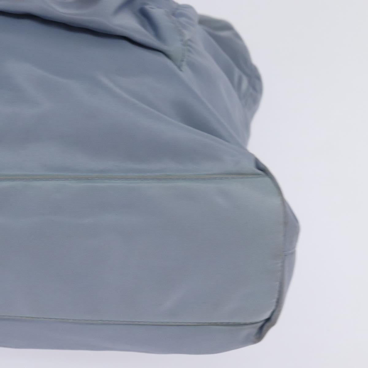 Prada Side Pocket Tote Nylon, BLUE, NYLON, Tote bag