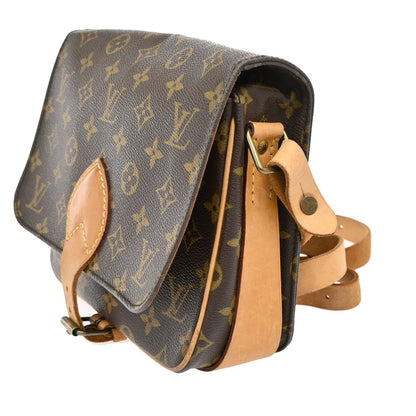 Louis Vuitton Cartouchiere Handbag Monogram Canvas, BROWN, LEATHER, Shoulder bag