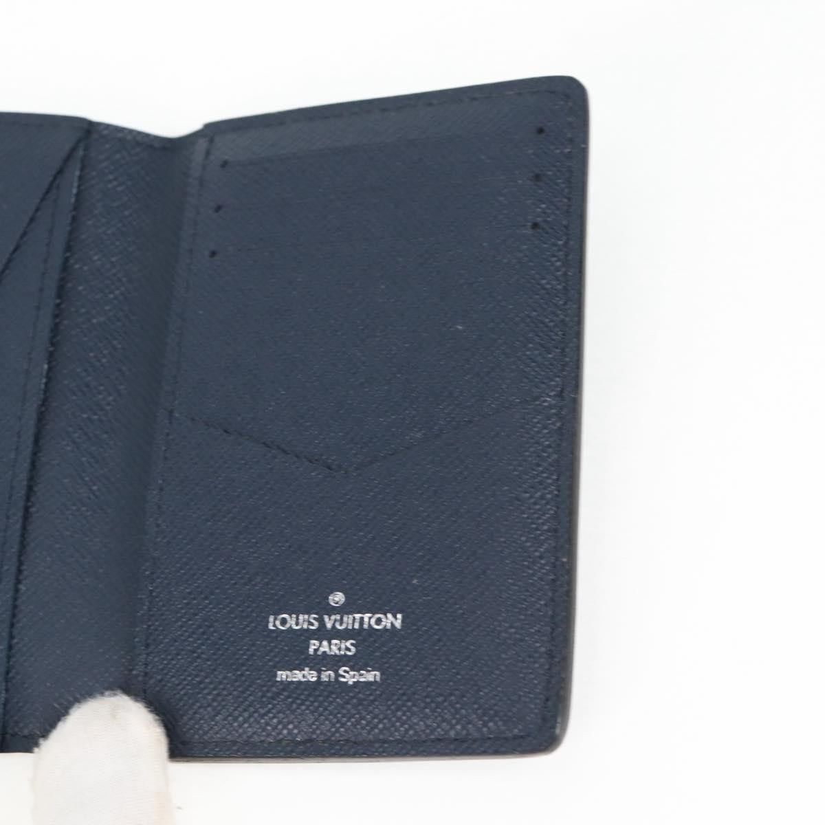 Louis Vuitton Graphite Card Case Monogram Damier, BLUE, CANVAS, Card Holders