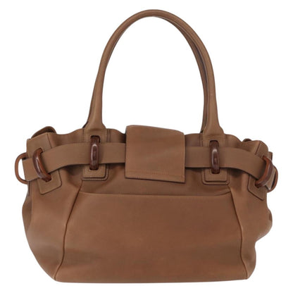 Salvatore Ferragamo Vintage Handbag Leather, BROWN, LEATHER, Handbag