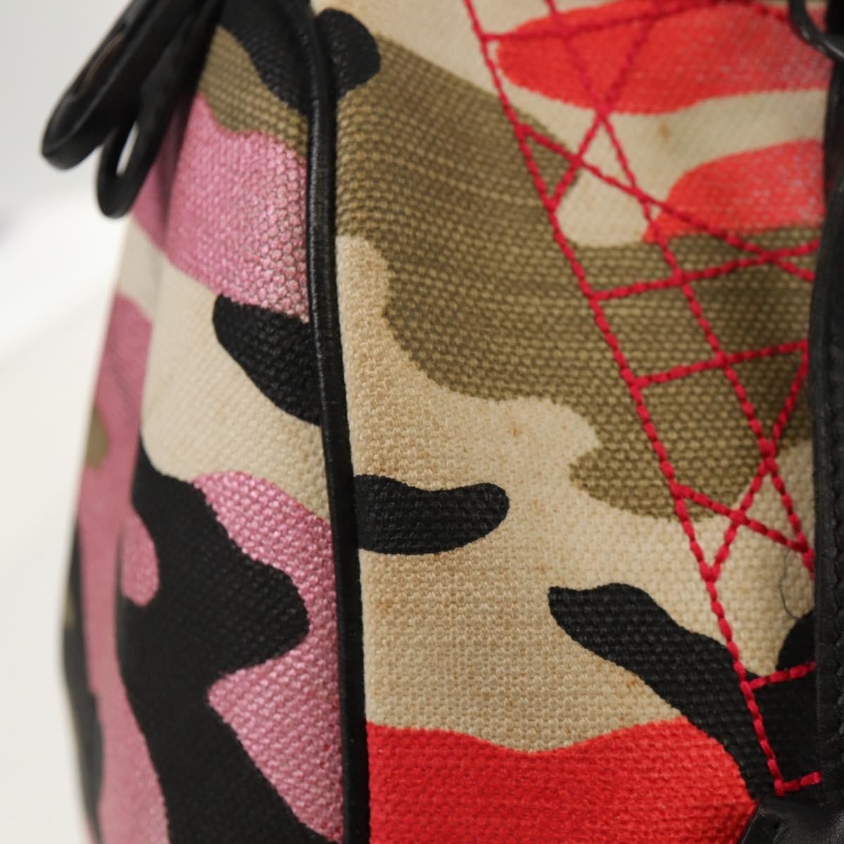 Christian Dior Polochon Satchel Limited Edition Anselm Reyle Camouflage Canvas, MULTICOLOUR, CANVAS, Travel bag