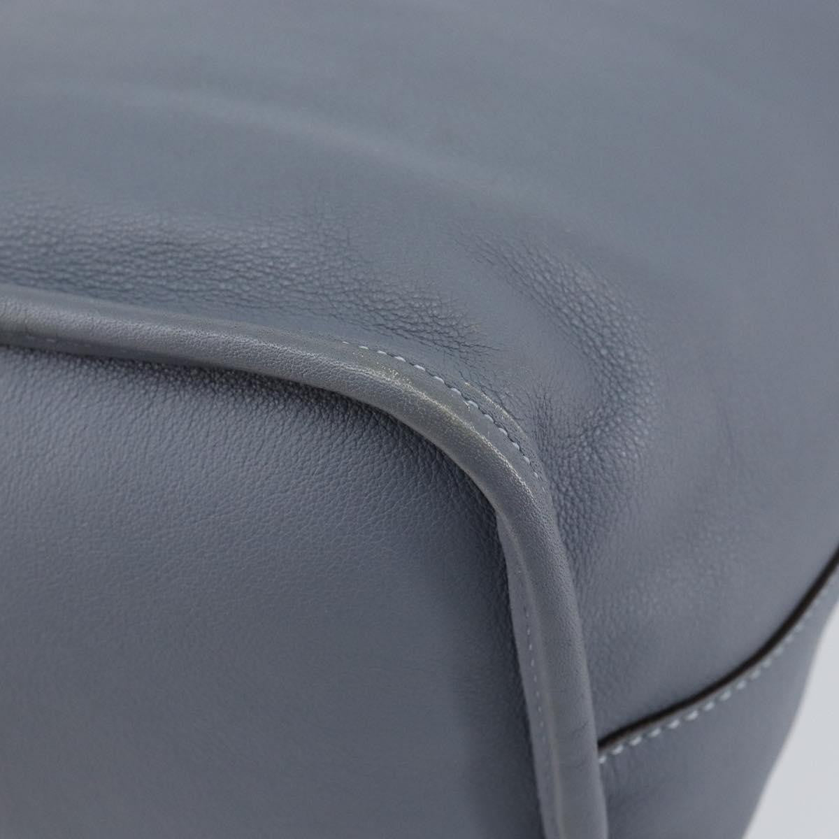 Loewe Anagram Shoulder Bag Leather, BLUE, LEATHER, Shoulder bag