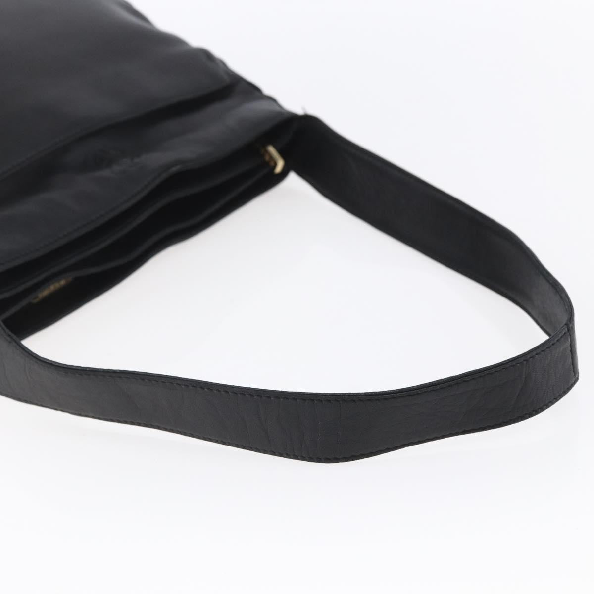 Loewe Anagram Shoulder Bag Leather, BLACK, LEATHER, Shoulder bag