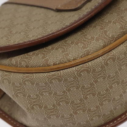 Celine Vintage Macadam Shoulder Bag Canvas, BEIGE, CANVAS, Shoulder bag