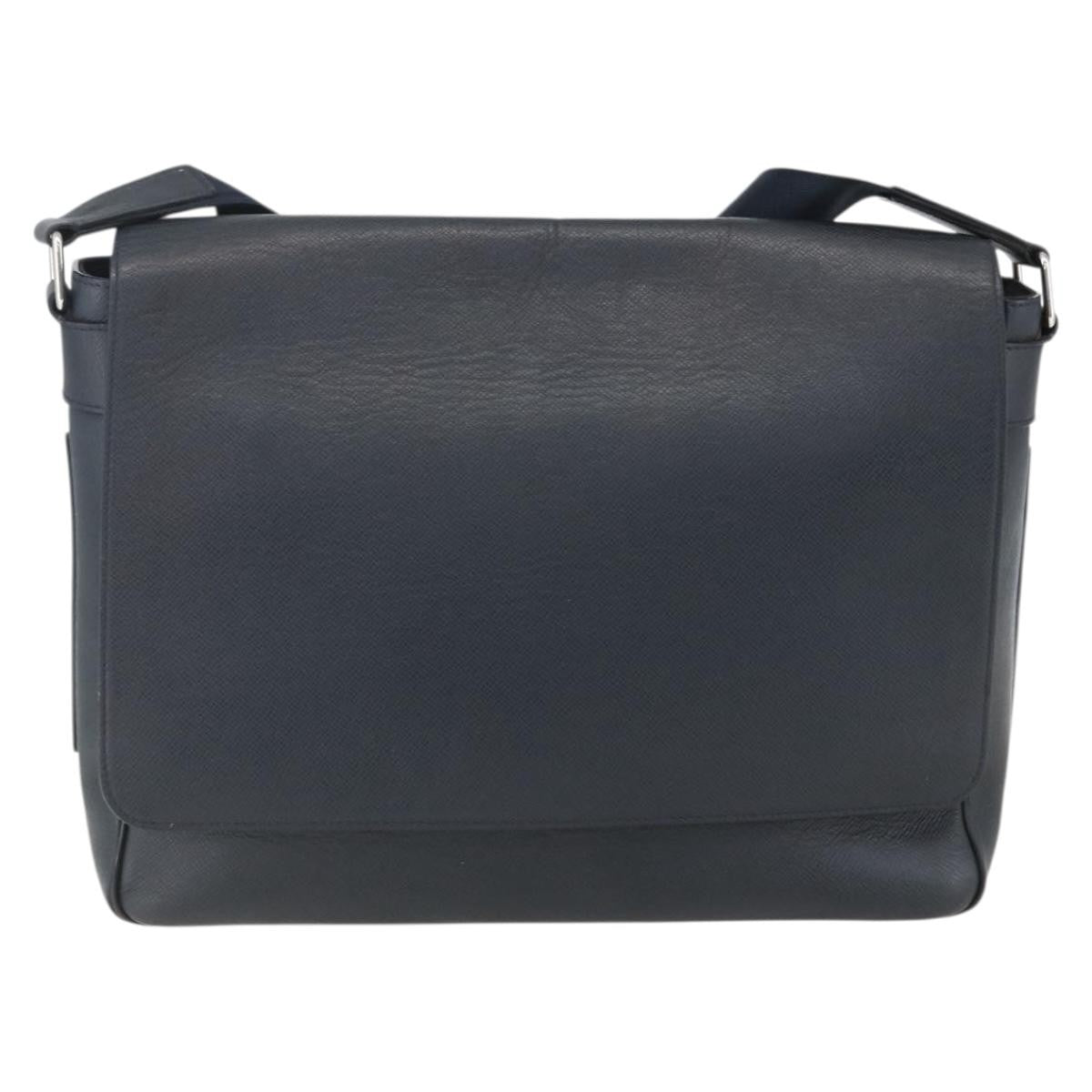 Louis Vuitton Roman Handbag Taiga Leather, NAVY, LEATHER, Shoulder bag