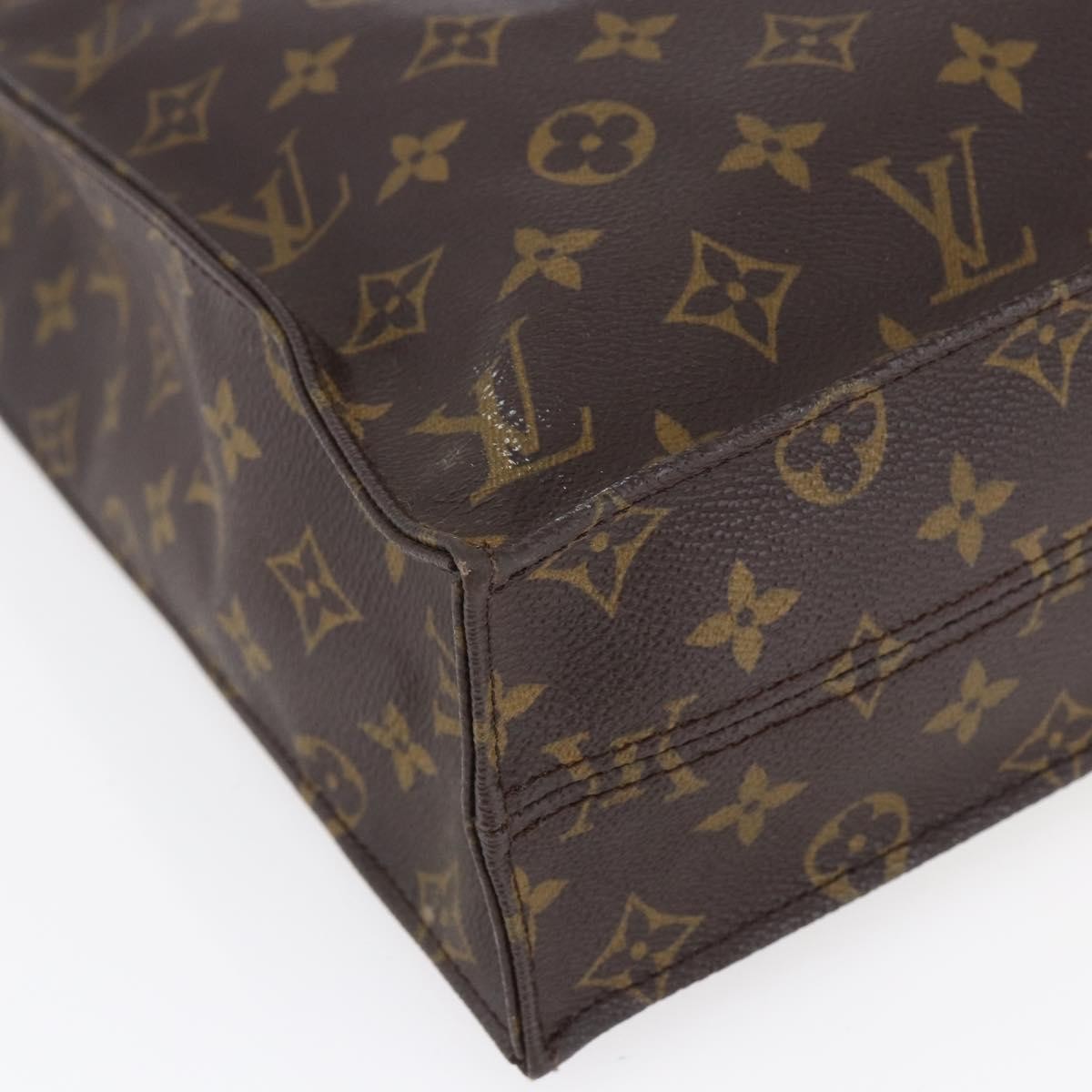 Louis Vuitton Sac Plat Bag Monogram Canvas, BROWN, CANVAS, Handbag