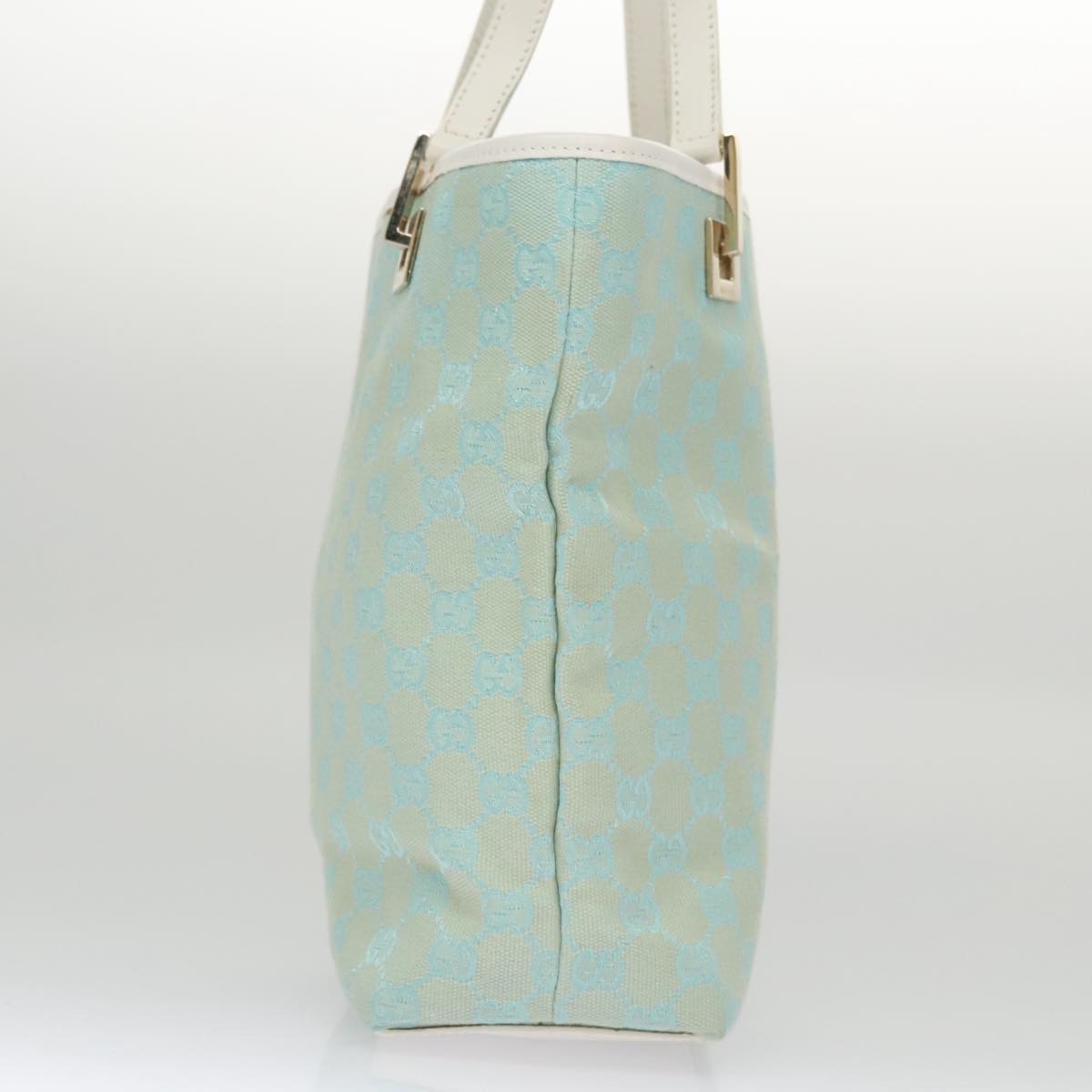 Gucci Vintage Bucket Shopping Tote GG Canvas, BLUE, CANVAS, Tote bag