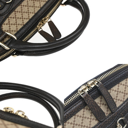 Gucci Vintage Wristlet Clutch Leather, BROWN, CANVAS, Clutche & pouche