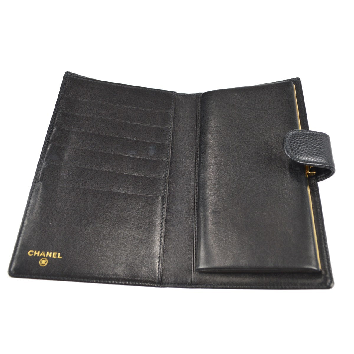 Chanel Timeless CC French Wallet Caviar, BLACK, LEATHER, Wallets