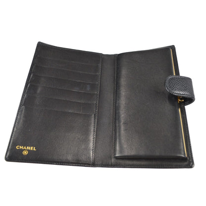 Chanel Timeless CC French Wallet Caviar, BLACK, LEATHER, Wallets