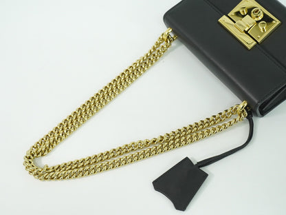 Gucci Padlock Shoulder Bag Leather, BLACK, LEATHER, Shoulder bag
