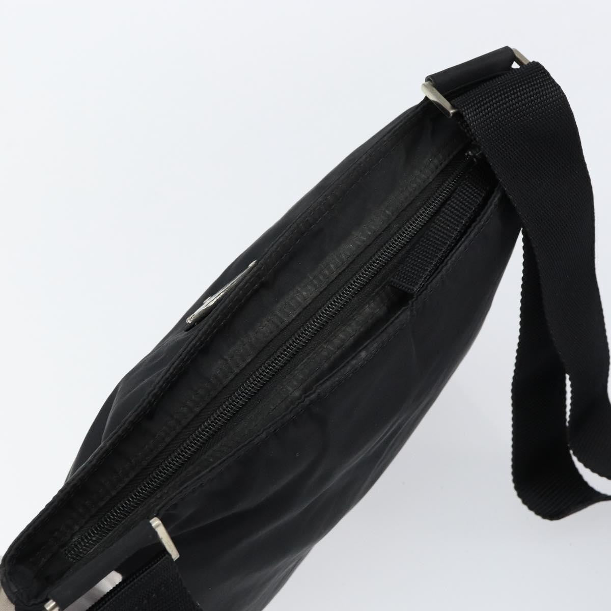 Prada Flat Messenger Bag Tessuto, BLACK, NYLON, Shoulder bag