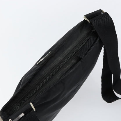 Prada Flat Messenger Bag Tessuto, BLACK, NYLON, Shoulder bag