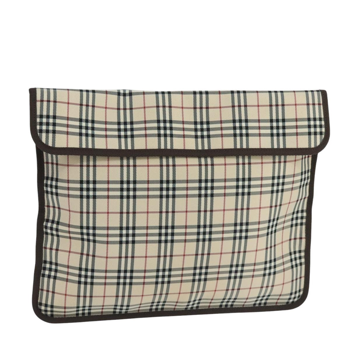 Burberry Nova Check Tote canvas check pattern, BEIGE, CANVAS, Clutche & pouche