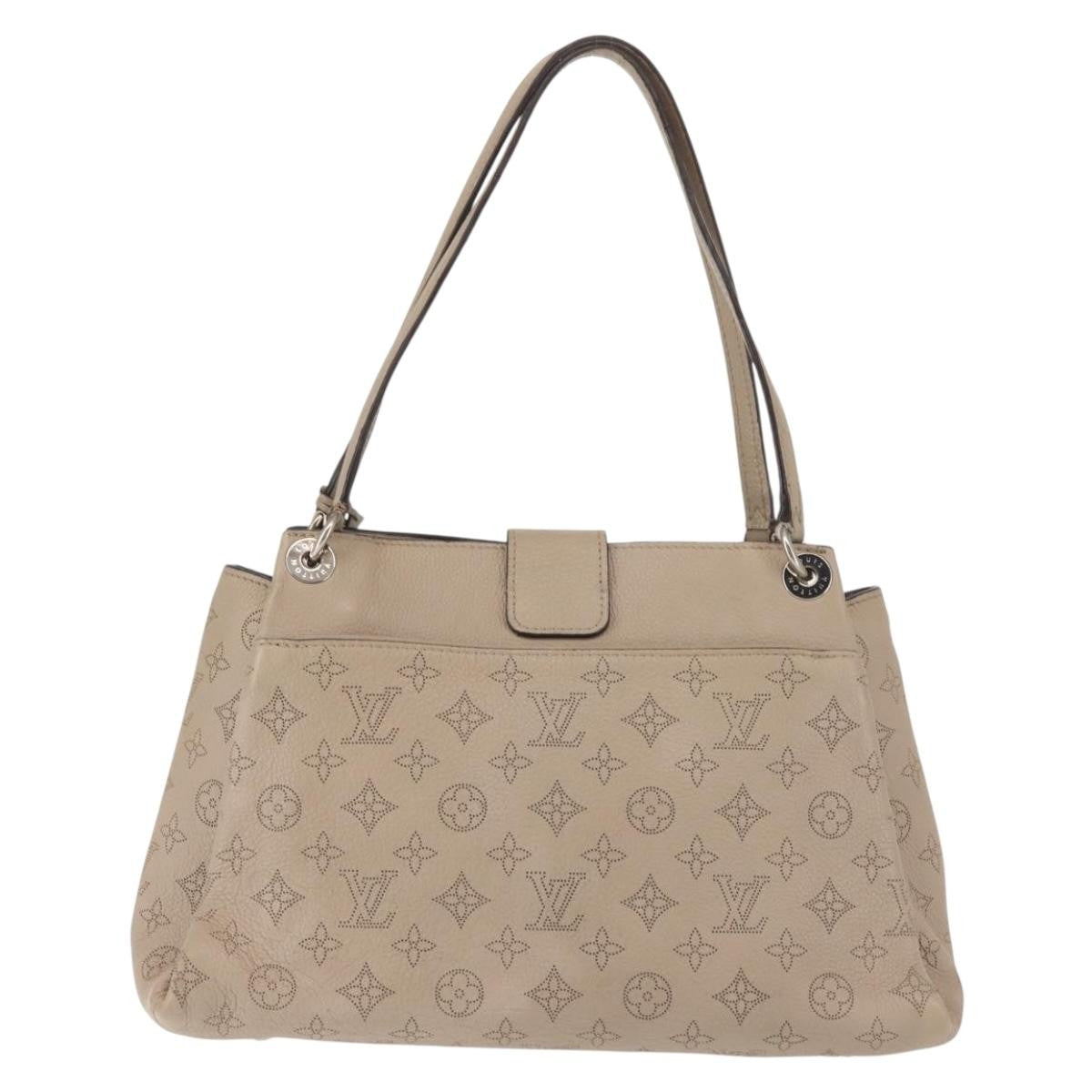 Louis Vuitton Sevres Handbag Mahina Leather, BEIGE, LEATHER, Handbag