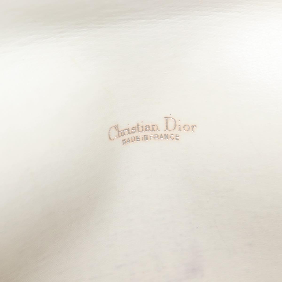 Christian Dior Vintage honeycomb clutch Canvas, WHITE, CANVAS, Clutche & pouche