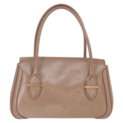 Salvatore Ferragamo Flap Satchel Saffiano Leather, GOLD, LEATHER, Handbag