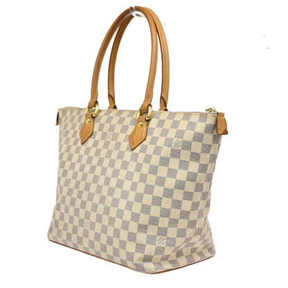 Louis Vuitton Saleya Handbag Damier, WHITE, CANVAS, Shoulder bag