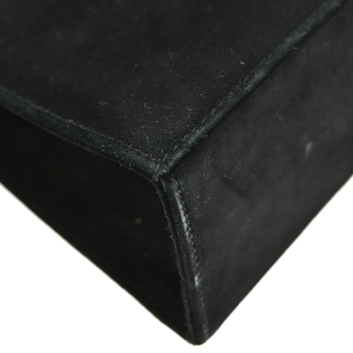 Salvatore Ferragamo Vintage Vara Bow Handle Shoulder Bag Suede, BLACK, SUEDE, Handbag