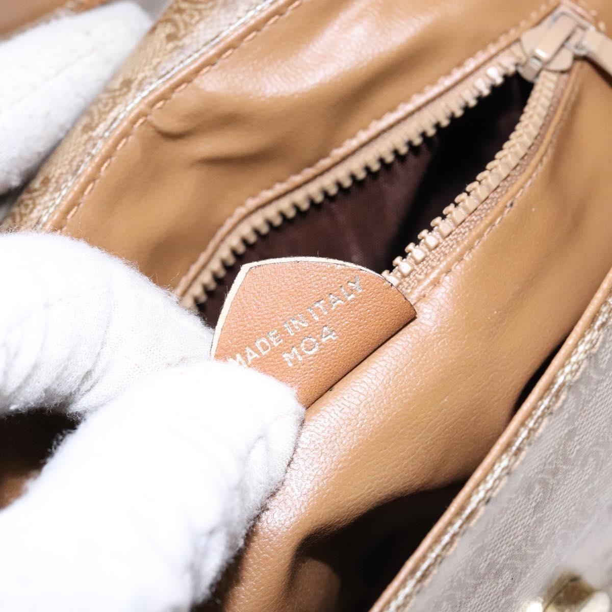 Celine Macadam Shoulder Bag PVC Leather, BEIGE, CANVAS, Shoulder bag