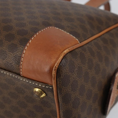 Celine Macadam Handbag Macadam with leather, BROWN, CANVAS, Shoulder bag