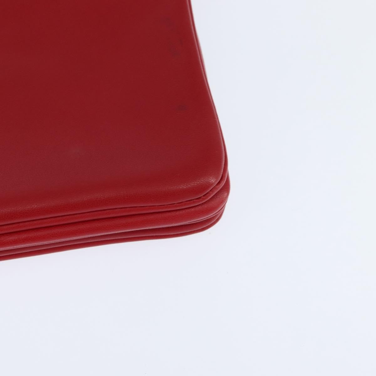 Celine Trio Crossbody Bag Leather, RED, LEATHER, Shoulder bag