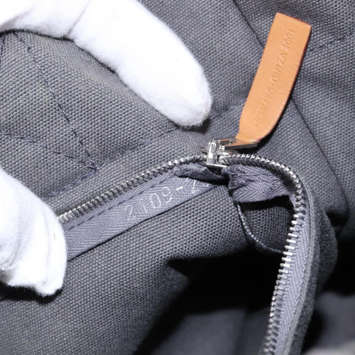 Hermes Fourre Tout Tote Canvas, GRAY, CANVAS, Tote bag