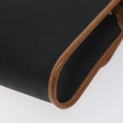 Christian Dior Vintage Flap Crossbody Bag Canvas, BLACK, CANVAS, Shoulder bag