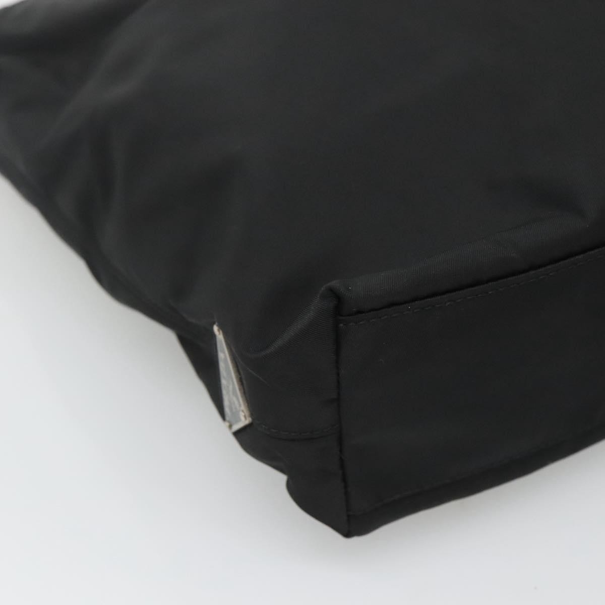 Prada Chain Shoulder Bag Tessuto, BLACK, NYLON, Shoulder bag