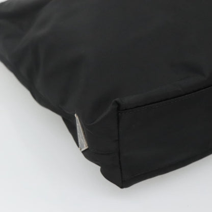 Prada Chain Shoulder Bag Tessuto, BLACK, NYLON, Shoulder bag