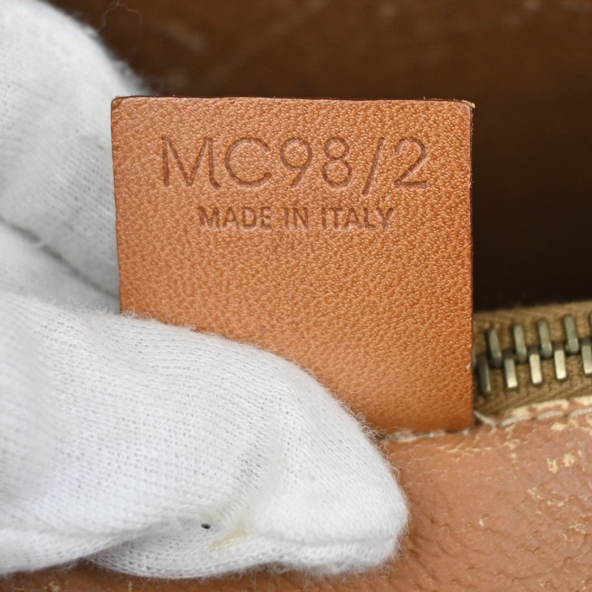 Celine Vintage Macadam Handbag Leather, BROWN, PVC, Handbag