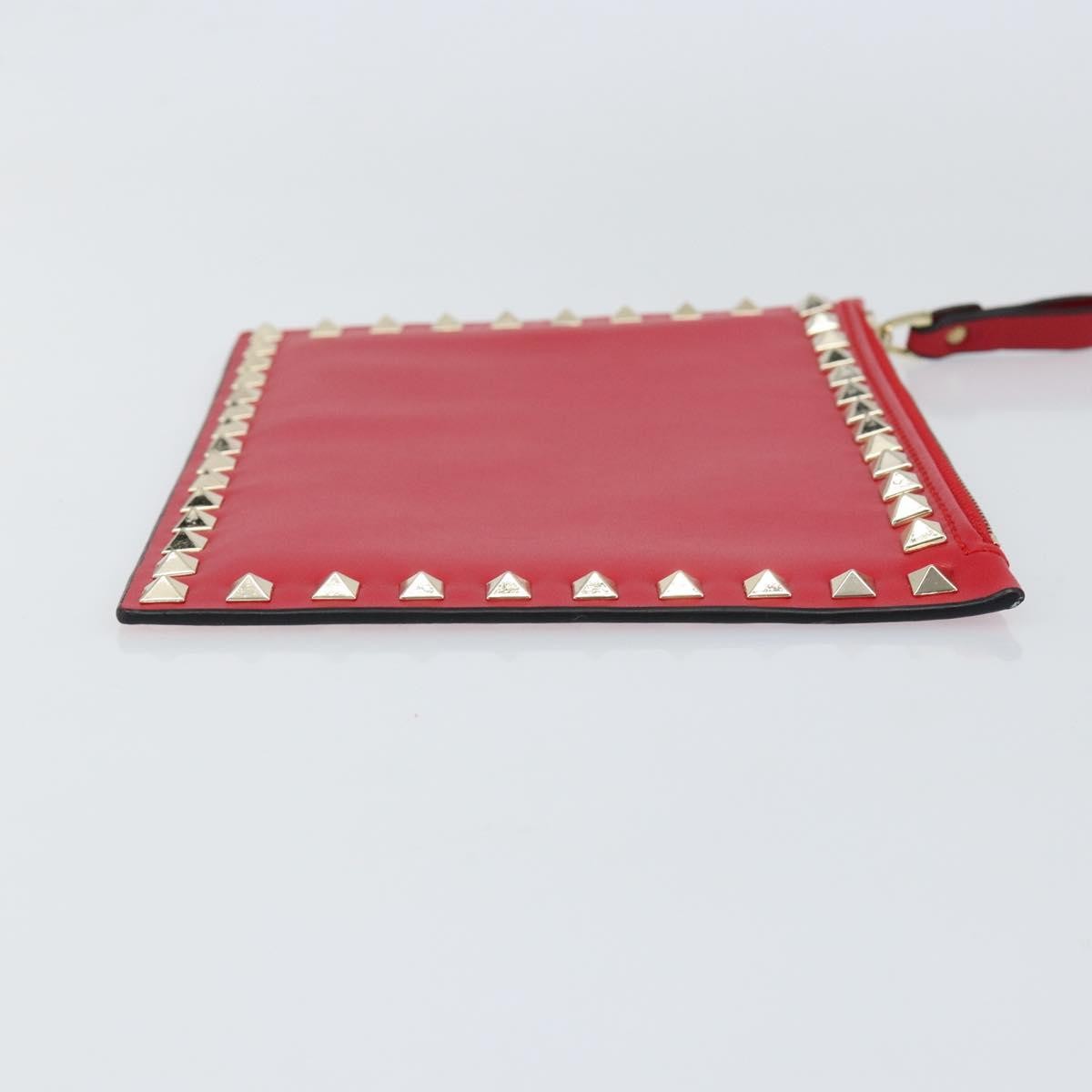 Valentino Garavani Rockstud Pouch Leather, PINK, LEATHER, Clutche & pouche