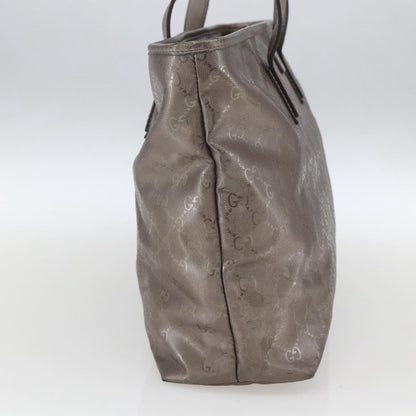 Gucci Plus Tote GG Imprime, SILVER, PVC, Tote bag