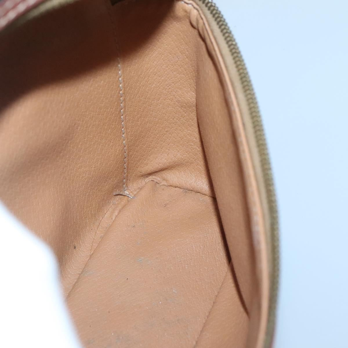 Celine Macadam Vanity Bag Canvas, BROWN, PVC, Travel bag