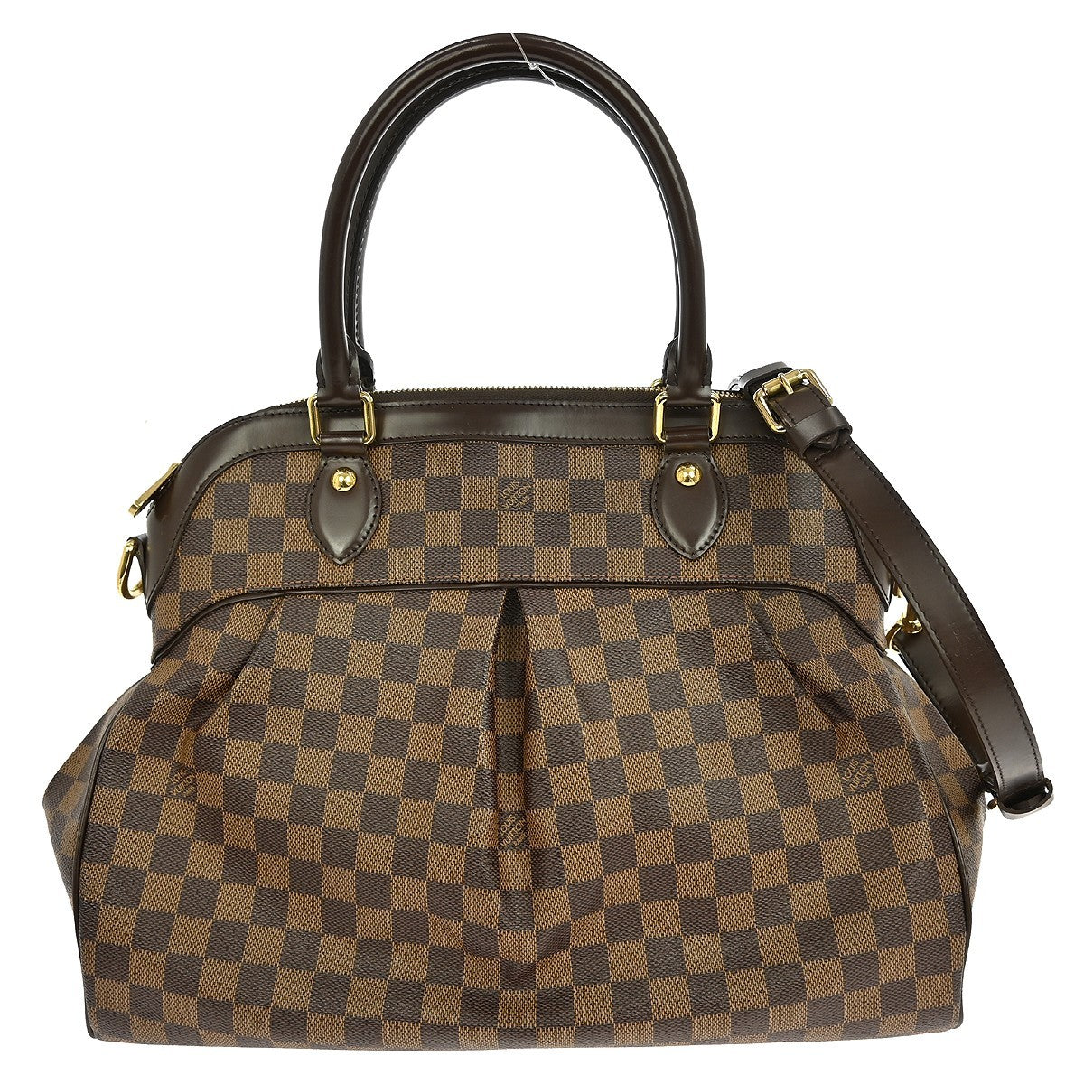 Louis Vuitton Trevi Handbag Damier, BROWN, CANVAS, Tote bag