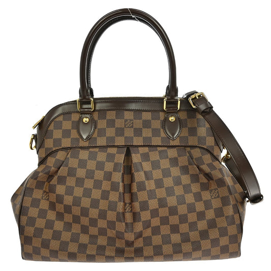 Louis Vuitton Trevi Handbag Damier, BROWN, CANVAS, Tote bag