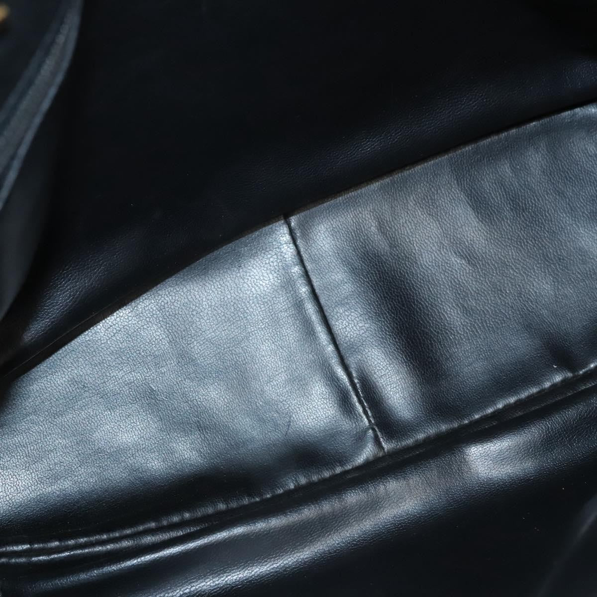Chanel Chain Shoulder Bag Leather, Black, Leather, Shoulder Bag